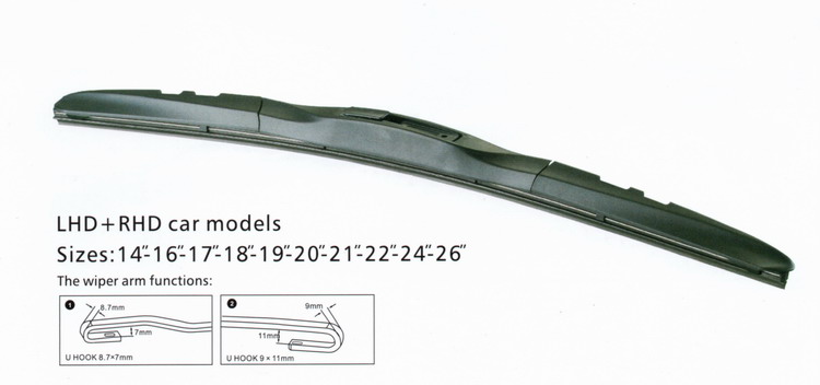 Universal hybrid wiper blade T181