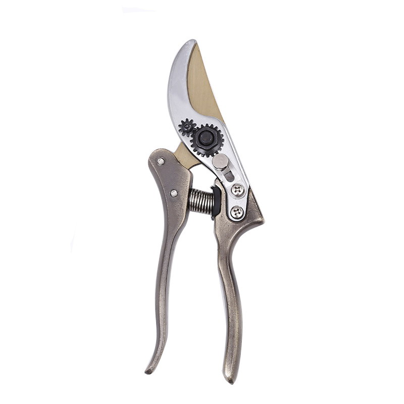 Chromeplated & PTFE coated pruning shear with bronze plated aluminium alloy handle FB87012