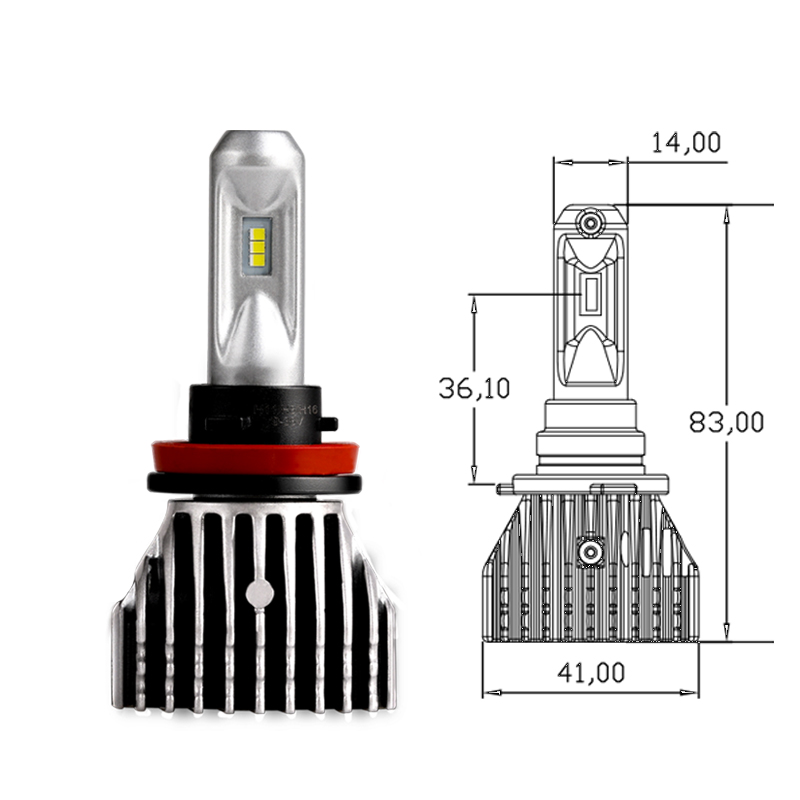 H11 H8 H16 6SMD no fan