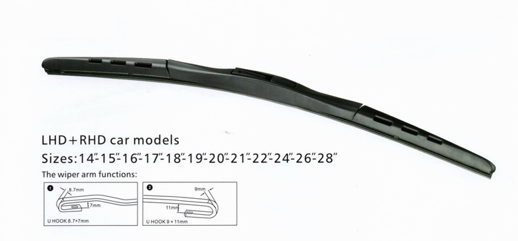 Universal hybrid wiper blade T180