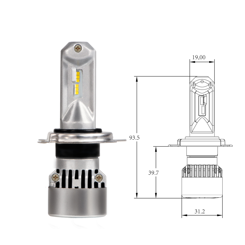 H4 LED 12SMD with fan